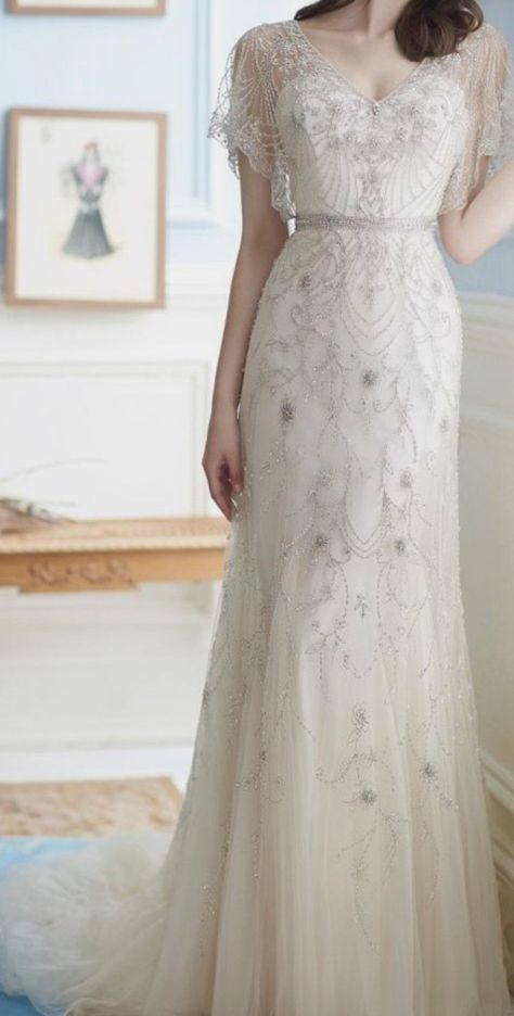 20s Style Wedding Dress Vintage Inspired, 1920 Elegant Dresses, Modest Wedding Dresses With Sleeves Vintage Bridal Gowns, 1930s Inspired Wedding Dress, 1920's Wedding Dress, Indowestern Wedding Dress, Old Fashioned Wedding Dress 1920s Style, Edwardian Inspired Wedding Dress, Art Deco Wedding Dresses