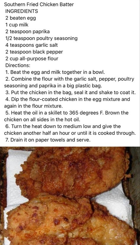 Church's Fried Chicken Recipe, Southern Fried Chicken Batter, Fried Chicken Batter, Fried Chicken Recipe Southern, Baking Mix Recipes, Chicken Batter, Cafeteria Food, Homemade Sauce Recipes, Batter Recipe