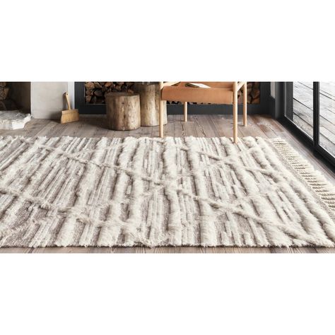 Loloi Rugs KHALID Hand-Knotted Area Rug In Ivory | Perigold Bohemian Elements, Style Marocain, Taupe Rug, Loloi Rugs, Ivory Area Rug, Hand Knotted Rug, Ivory Rug, Moroccan Style, Knotted Rug