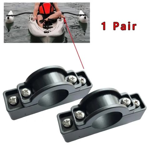 Motor Bracket Rod Clamp Pole Clip Canoe Float Stabilizer Kayak Engine Mount Kayak Motor, Kayak Outriggers, Trolling Motor Mount, Kayak Stand, Canoe Accessories, Trolling Motor, Sport Boats, Boat Accessories, Paddles