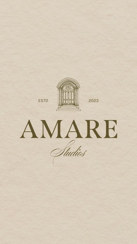 Amare Studios is a wedding photography, videography, and planning studio that creates bespoke, full visual experiences for New England couples. They wanted the brand to feel elevated, ethereal, timeless, and poetic. We included elements of natural, muted colors, opulent details, classic type, and a refined feel. Illustration created in collaboration with Aster and Ash Co. Events Logo Design, Wedding Logo Design Elegant, Wedding Venue Branding, Wedding Branding Design, Ethereal Branding Design, Bridal Logo Design Branding, Wedding Logo Design Elegant Classy, Bridal Branding Logo, Timeless Logo Design