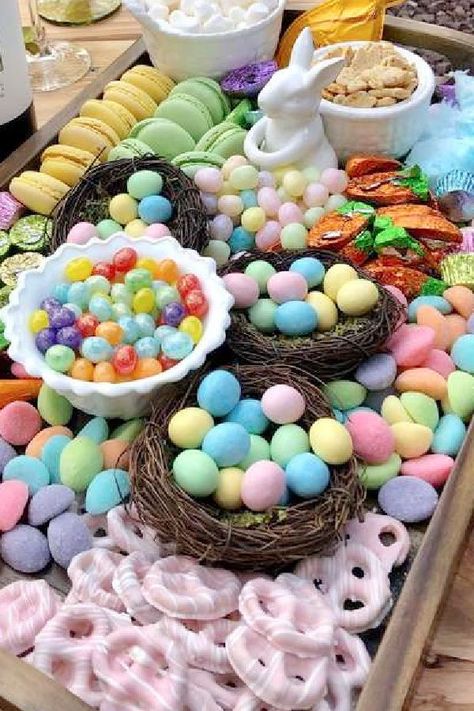 Toddler Easter Party Food, Easter Egg Birthday Party, Easter Themed Cheese Ball, Food For Bunny Themed Party, Breakfast With The Easter Bunny Event, Adult Easter Party, Easter Birthday Party, Easter Party Food, Adult Easter