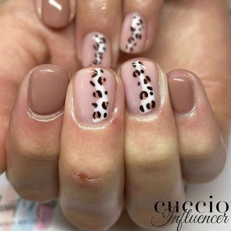 Subtle Cheetah Nails, Simple Leopard Print Nails, Leopard Print Biab Nails, Leopard Print Square Nails, Colorful Bridal Nails, Leopard Short Nails, Neutral Leopard Nails, Nail Ideas Biab, Latte Nail Ideas