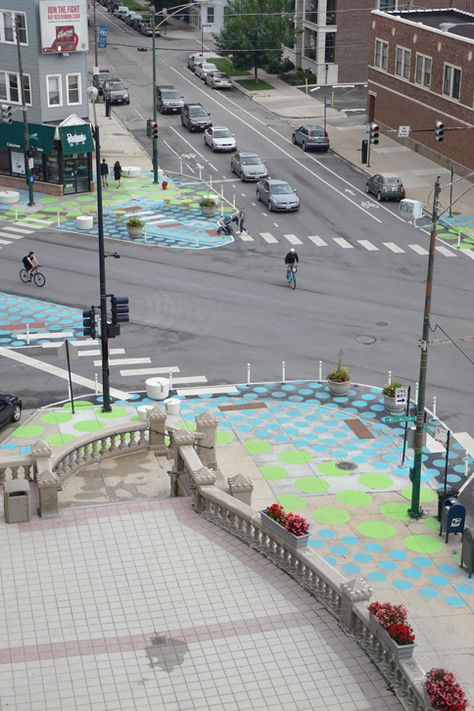 Lakeview Lincoln Hub Tactical Urbanism, Streetscape Design, Pavement Design, Urban Design Graphics, Urban Intervention, Street Installation, Melbourne Street, Road Design, Landscape Plans