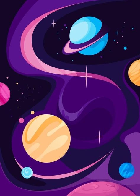 I like the art style, but again, it isn’t dramatic enough. I think the colors are too flat. Space Bunnies, Remote Places, Planet Logo, Creative Backdrops, Graphic Shapes Design, Different Planets, Ad Poster, Galaxy Poster, Best Shots