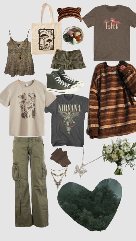 fairycore & goblincore! Goblincore Icon, Jake Core, Goblincore Grunge, Cottagecore Fits, Goblincore Clothes, Mood Outfits, Goblincore Outfits, Goblincore Fashion, Forest Grunge