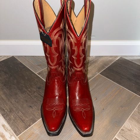 Red tall boots outfit