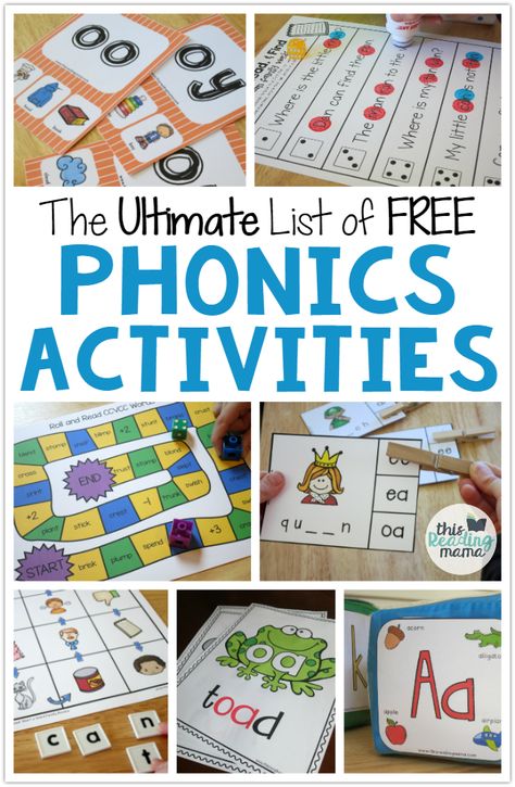 Free Phonics Activities, English Student, Phonics Interventions, Phonics Free, Phonics Games, Jolly Phonics, Phonics Kindergarten, List Of Activities, Phonics Reading