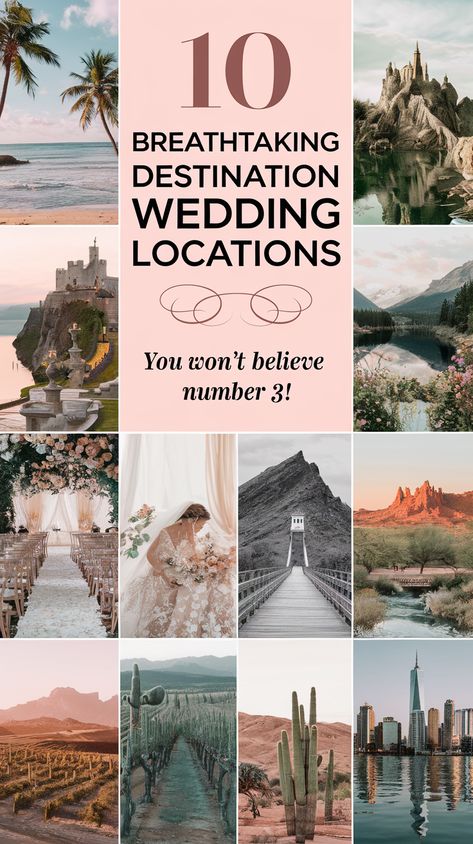 10 Breathtaking Destination Wedding Locations That Will Make You Say 'I Do!' (Number 3 Is a Dream!) Bahamas Destination Wedding, Wedding Destinations Locations, Destination Wedding Usa, Wedding Destination Ideas, Cheap Destination Wedding, Affordable Destination Wedding, Best Destination Wedding Locations, Beach Wedding Locations, Destination Wedding Ideas