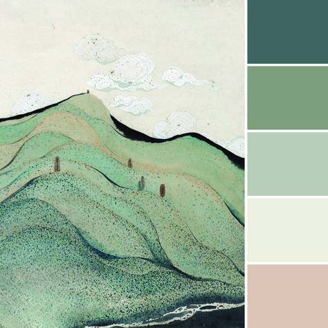 Pastel Green And White Color Palette, Setting Plaster Color Palette, Light Green Pallet, Setting Plaster Color Scheme, Setting Plaster And Green, Setting Plaster Colour Palette, Light Green Color Scheme, Colour Palette Landscape, Landscape Colour Palette