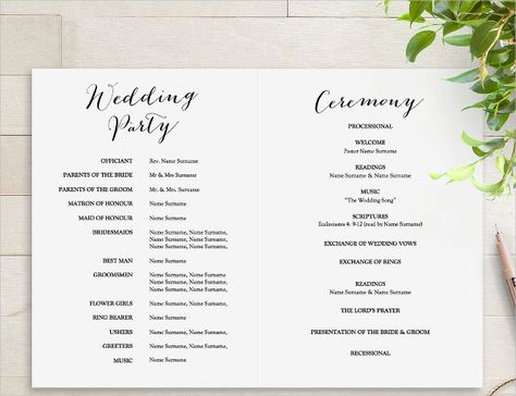 Format/ Information for Ceremony Programs Wedding Program Template Free, Wedding Program Booklet, Wedding Booklet, Order Of Wedding Ceremony, Order Of Service Template, Rustic Wedding Programs, Service Template, Booklet Template, Passport Wedding Invitations