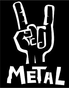 Metal \m/ Girl Decals, Hand Symbols, Heavy Metal Art, Car Window Stickers, Heavy Metal Music, Rock Punk, Band Logos, Window Vinyl, Metal Music