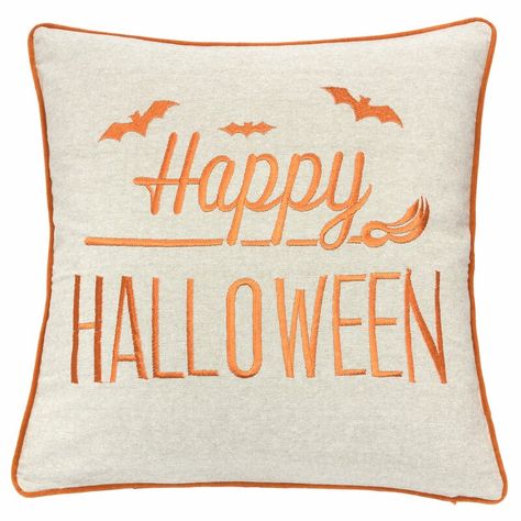 The Holiday Aisle® Linkous Halloween Throw Pillow | Wayfair Cozy Halloween, Halloween Pillows Covers, Throw Pillow Collections, Halloween Throw Pillow, Halloween Pillow, Country Throw Pillows, Orange Throw Pillows, Orange Square, Embroidered Throw Pillows