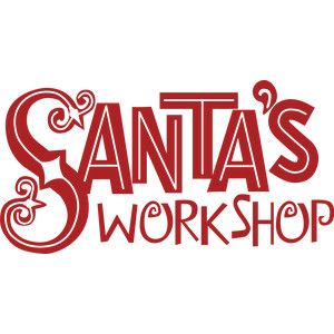 santa's workshop Santas Workshop Theme Decorations, Santa's Workshop Sign, Workshop Logo, Santa Workshop, Workshop Sign, Santa's Workshop, Easy Christmas Decorations, Christmas Parade, Christmas Fonts