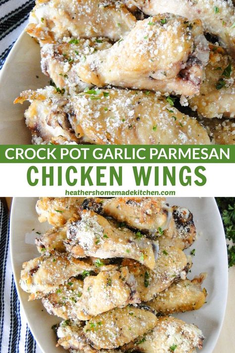 Crock Pot Chicken Wings Recipes, Chicken Wings In Crock Pot Recipes, Crock Pot Wings Recipe, Crock Pot Garlic Parmesan Chicken, Crock Pot Wings, Crockpot Chicken Wings, Crock Pot Chicken Wings, Wings Recipe Crockpot, Wings Slow Cooker