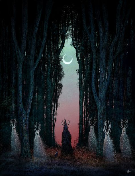 Andy Kehoe, Alphonse Mucha, Arte Fantasy, Horror Art, Dark Fantasy Art, Fantasy World, Dark Art, In The Woods, Dark Fantasy