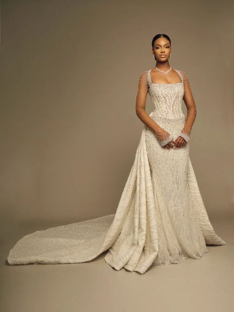 Gowns For Black Women, White Bridal Dresses, Classy Wedding Dress, Stylish Wedding Dresses, Fancy Wedding Dresses, Fancy Wedding, Black Bride, Dream Wedding Ideas Dresses, Prom Dress Inspiration