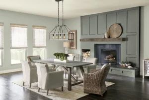 Sensible Hue, Illusive Green, Dining Room Paint Colors, Room Wall Colors, Stylish Dining Room, Dining Room Paint, Sherwin Williams Colors, Dining Room Colors, Green Paint Colors