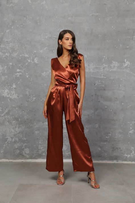 Copper Jumpsuit, Wide Leg Jumpsuit Formal, Jumpsuit Bridesmaid, Jumpsuit Formal, Jumpsuit Prom, Bridesmaid Jumpsuit, Jumpsuit Backless, Cocktail Jumpsuit, Bridesmaids Jumpsuits