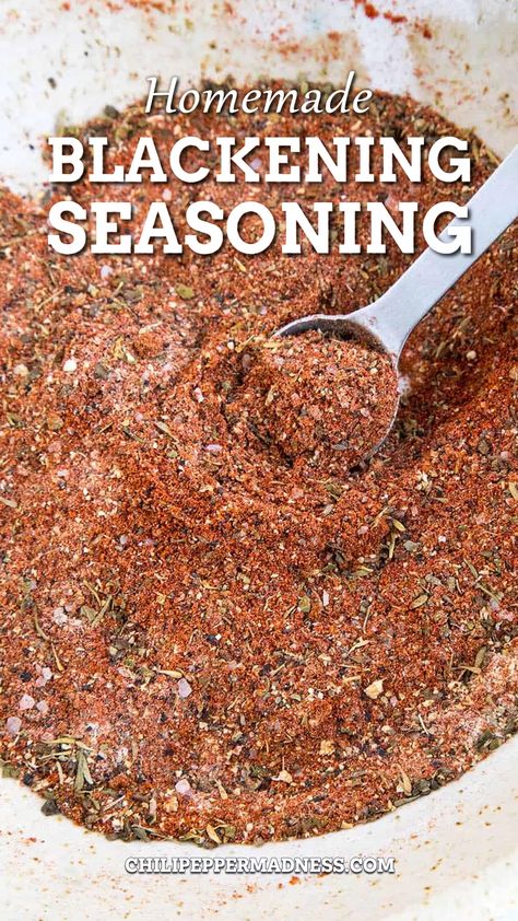 A spoonful of the delicious blackening seasoning inside a big bowl. Blackening Seasoning Recipe, Fish Seasoning Recipe, Blackening Seasoning, Fish Steak, Homemade Dry Mixes, Dry Rub Recipes, Blackened Seasoning, Homemade Spice Mix, Spice Blends Recipes