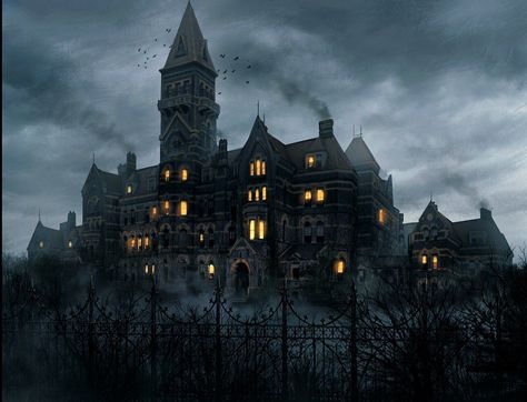 Gothic Mansion, Arkham Horror, Dark Castle, Gothic Castle, Castle Aesthetic, Slytherin Aesthetic, Arkham Asylum, 다크 판타지, Call Of Cthulhu