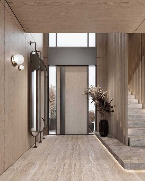 Modern Entrance Interior Design, Modern Interior Entrance, Entrance Design Modern, Home Entrance Lobby, Luxury Lobby Interior Design, House Foyer Ideas, House Entrance Interior, Luxurious Foyer, Foyer Design Modern Entrance