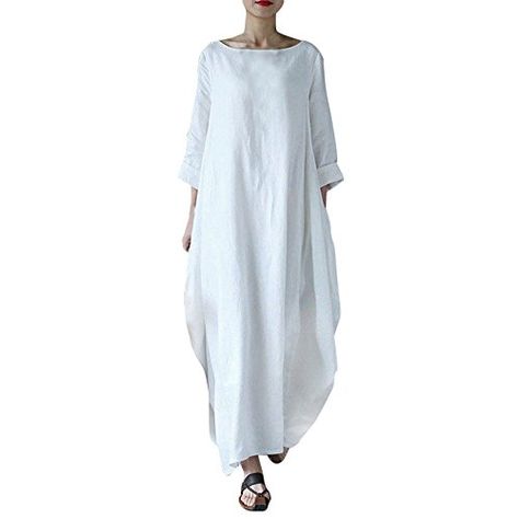 Boho Beach Party, Kaftan Dresses For Women, Jersey Azul, Cotton Kaftan Dress, White Dress Spring, Cowgirl Boots Outfit, Womens Winter Dresses, Sleeve Long Dress, Kaftan Dresses