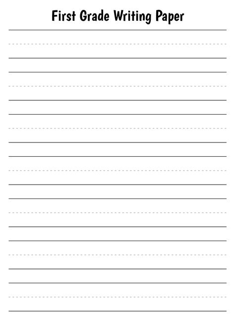 First Grade Lined Paper Free Google Docs Template - gdoc.io First Grade Free Printables, Lined Paper Template, Kindergarten Report Cards, Practice Handwriting, Writing Outline, Writing Paper Template, Printable Graph Paper, Printable Lined Paper, Handwriting Paper