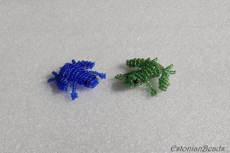 Bead Frog, Beaded Frog, Clay Stuff, Beaded Crafts, Pony Beads, Lily Pads, Frogs, Diy Jewellery, Wire Wrapping