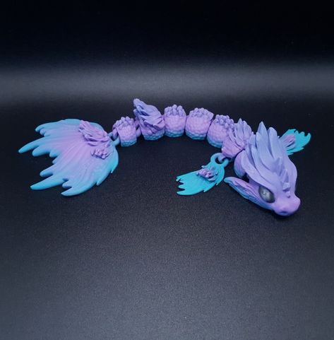 Quirky Articulate 3D Printed Sea Dragon by Nova3DAU on Etsy 3d Things, Crystal Dragon, 3d Crystal, Rainbow Candy, Sea Dragon, Dragon Figurines, Desk Toys, Year Of The Dragon, Great Friends