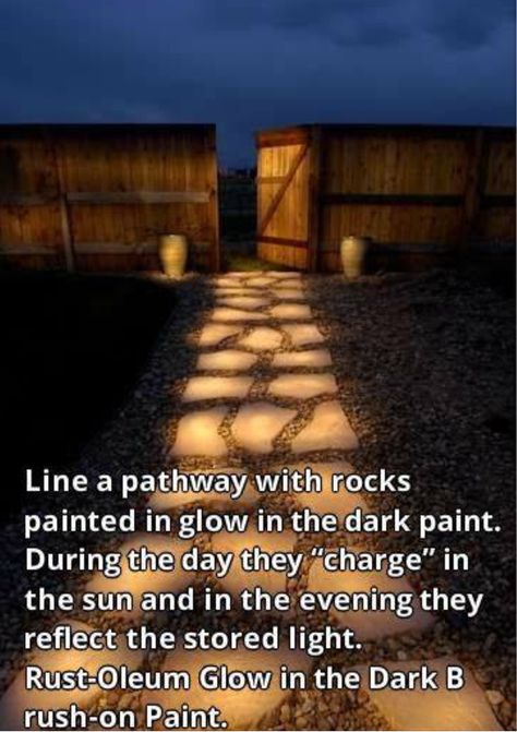 Glow In The Dark Paint, Diy Glow, Patio Steps, Glow Paint, Dark Paint, Stone Walkway, Have Inspiration, Diy Patio, Tropical Garden