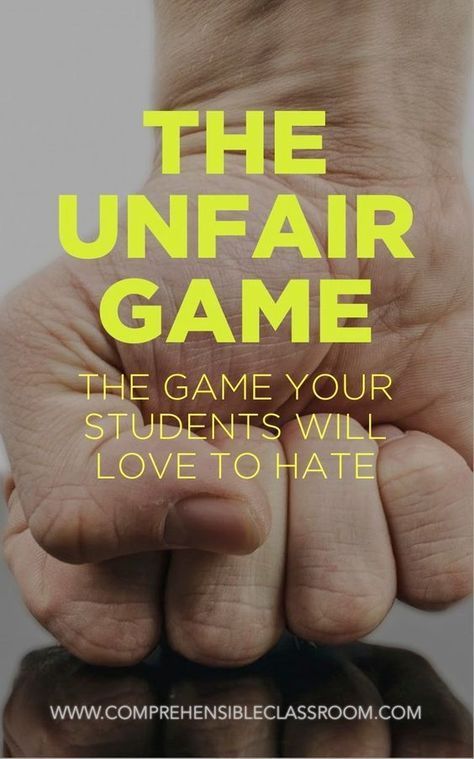 Unfair Game, Math College, Writing Journals, Teaching Game, Class Games, Middle School Classroom, Classroom Games, Figurative Language, School Games