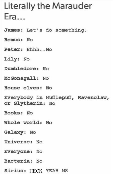 Mauraders Era, Citate Harry Potter, Harry Potter Memes Hilarious, Harry Potter Puns, Yer A Wizard Harry, Harry Potter Headcannons, Golden Trio, Harry Potter Jokes, Harry Potter Marauders