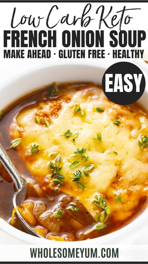 Keto French Onion Soup, Bread Crust, Onion Soup Recipe, Low Carb Soup Recipes, French Onion Soup Recipe, Onion Soup Recipes, Healthy Low Carb, Boiled Egg Diet Plan, Keto Soup