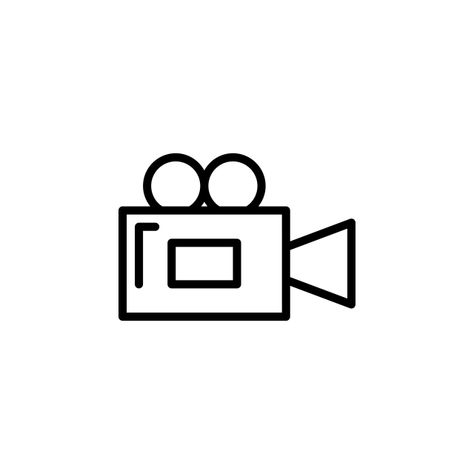 Video Logo Icon, Vintage Camera App, Film Vector, Cinema Icon, Camera Movie, Recording Camera, Technology Photography, Camera Vector, Video Icon