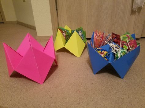 Cootie Catcher Candy Dishes 90s Party Theme Ideas  Cheap & Easy 90s Theme Photo Backdrop, 90s Birthday Party Theme Food, 90s Centerpiece Ideas Diy, Early 90s Theme Party, Nostalgia Party Ideas, 90s Birthday Party Theme For Men, 90s Foods Party, 90s Decorations Party Diy, 80s And 90s Theme Party