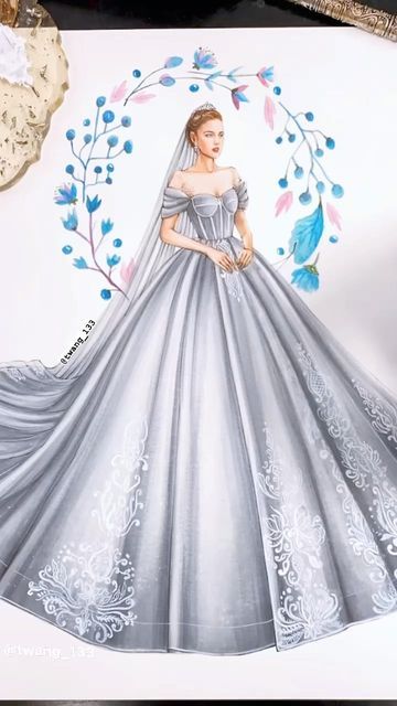 Ball Gown Illustration Fashion Sketches, Ball Gown Illustration, Ball Gown Sketches, Dress Illustration Design, Gown Illustration, Apple Wedding, Dress Illustration, Fashion Sketchbook, Fashion Art Illustration