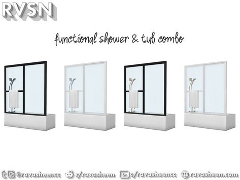 Sims 4 City Living, Bathtub Shower Combo, Bathroom With Tub, Sims 4 Kitchen, 4 Poses, Sims 4 Bedroom, Sims House Design, Bathroom Tub, Sims 4 Cc Furniture