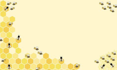 Honeycomb or beehive with bees on light yellow background. Vector Background. Honeycomb Pattern Wallpaper, Bee Wallpaper Laptop, Cute Bee Background, Bee Desktop Wallpaper, Bee Hive Background, Yellow Computer Wallpaper, Beehive Background, Yellow Laptop Wallpaper, Yellow Desktop Wallpaper