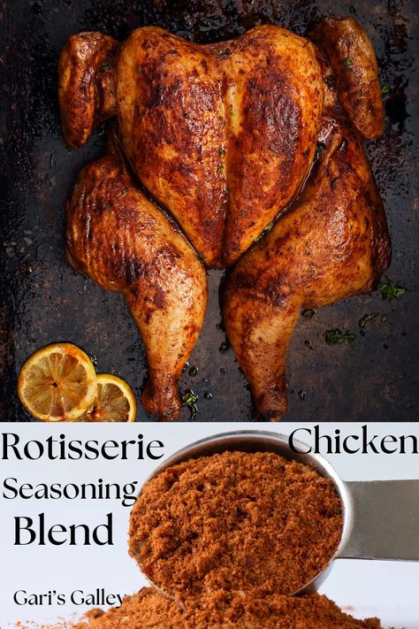 Rotisserie Chicken Seasoning Blend Rotisserie Chicken Spices, How To Season Rotisserie Chicken, Rotisserie Chicken Rub Recipes, Smoked Chicken Seasoning, Rotisserie Chicken Seasoning Recipe, Rotisserie Seasoning Recipe, Roasted Chicken Seasoning, Rotisserie Chicken Rub, Homemade Rotisserie Chicken