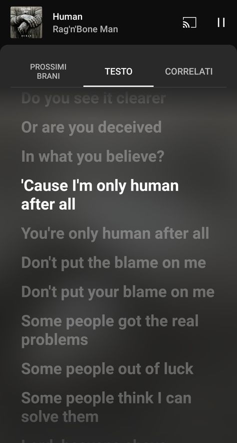 Human Rag'n Bone Man song Spotify playlist music canzone musica testo letra lyrics umano voce sing singer google music Rag N Bone Man, Rag N Bone, Free Prints, Human, Music