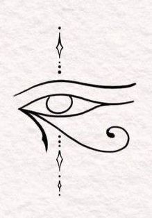 Egyptian Eye Tattoos, Small Chest Tattoos, Tattoos To Cover Scars, Funky Tattoos, Finger Tattoo Designs, Sharpie Tattoos, Small Pretty Tattoos, Petite Tattoos, Egyptian Tattoo