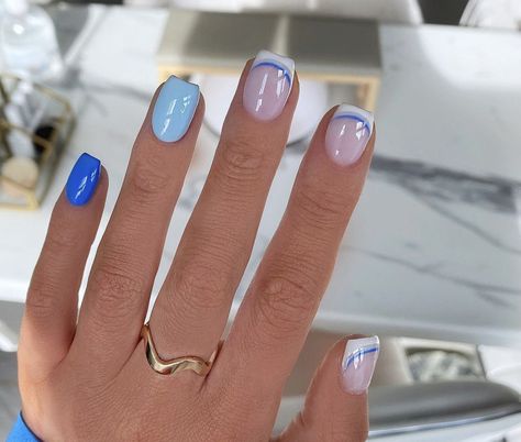 Summer Nails Minimalist, Summer Nail Designs 2022, Summer Nail Colors 2022, Nails Simple White, Nail Colors 2022, Cute Summer Nail Ideas, 2022 Summer Nails, Nail Colors Summer, Summer Nails Simple