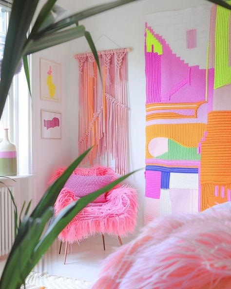 P I N K O B S E S S I O N 💗 Dive into a world of pink madness where happiness comes in shades of bubblegum and cotton candy. Warning: may cause spontaneous dancing! -> These images are designed with help of AI #creative_by_sabina #aiart #aiartcommunity #aiinterior #interior #interiordesign #interiorinspiration #colorfulliving #interieur #interieurinspiratie #kleurrijkwonen #scandinavianliving #nordicliving Colorful Homes, Babe Cave, Spatial Design, Living Room Color Schemes, Nordic Living, Scandinavian Living, Room Color, Art Texture, Dream House Interior