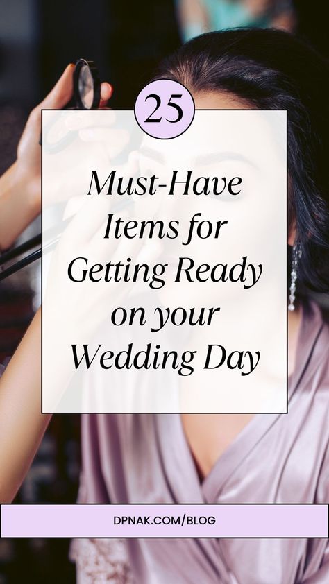 Planning a wedding requires meticulous attention to detail, and the getting-ready process is no exception. With so many items to consider, it's essential to have a checklist in place to ensure you have all the must-haves for a smooth and stress-free experience. Discover the essential items that will make your wedding day preparation seamless and enjoyable. Ideas For Getting Ready For Wedding, Ideas For Bridal Party Getting Ready, Wedding Day Prep, Wedding Day Must Haves The Bride, Getting Ready Checklist, Wedding Day Essentials, Bride Must Haves, Wedding Day Getting Ready, Wedding Restroom Basket