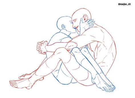 Couple Poses Drawing, Couple Poses Reference, Body Reference Drawing, �캐릭터 드로잉, Poses References, Figure Drawing Reference, Dessin Adorable, Art Base, Art Poses