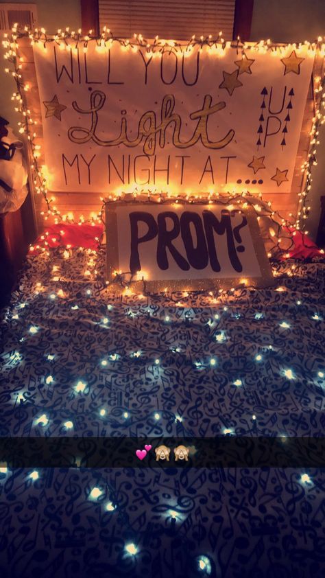 Promposal With Lights, Light Up Promposal, Light Up My Night Promposal, Will You Light Up My Night At Prom, Room Promposal Ideas, Light Up My Night Hoco Proposal, Cutest Promposals, Basketball Promposal, Prom Posals