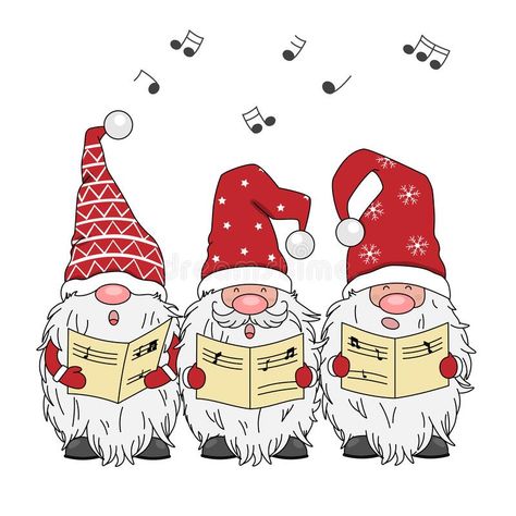 Christmas Card. Three Gnomes Singing. Stock Vector - Illustration of claus, cartoon: 202357571 Christmas Doodles, Cars Coloring Pages, Gnome Patterns, Christmas Gnomes, Diy Christmas Cards, Christmas Drawing, Digi Stamps, Christmas Paintings, Free Printable Coloring