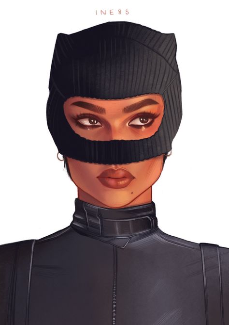 the batman - selina kyle/catwoman (art by ine8s) Catwoman Art, Selina Kyle Catwoman, Selina Kyle, The Batman, Catwoman, Detective, Face Mask, Batman, Mask