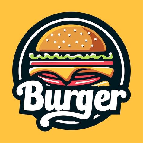 Burger Logo Design Ideas, Burger Logo Design Creative, Burger Restaurant Logo, Burger Logo, Design Restaurant, Burger Restaurant, Bar Design Restaurant, Circle Logos, Logo Restaurant